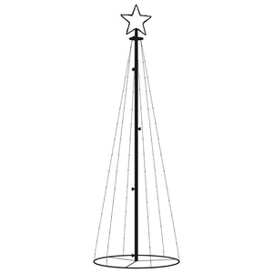 Albero di Natale a Cono Bianco Caldo 108 LED 70x180 cm