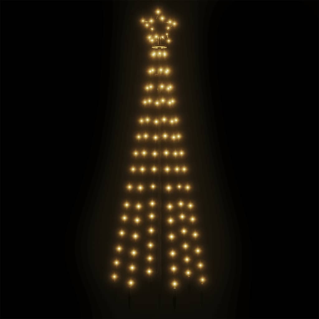 Albero di Natale a Cono Bianco Caldo 108 LED 70x180 cm 343486