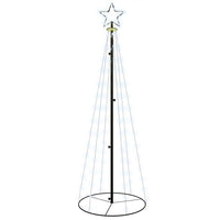 Albero di Natale a Cono Bianco Caldo 108 LED 70x180 cm 343487