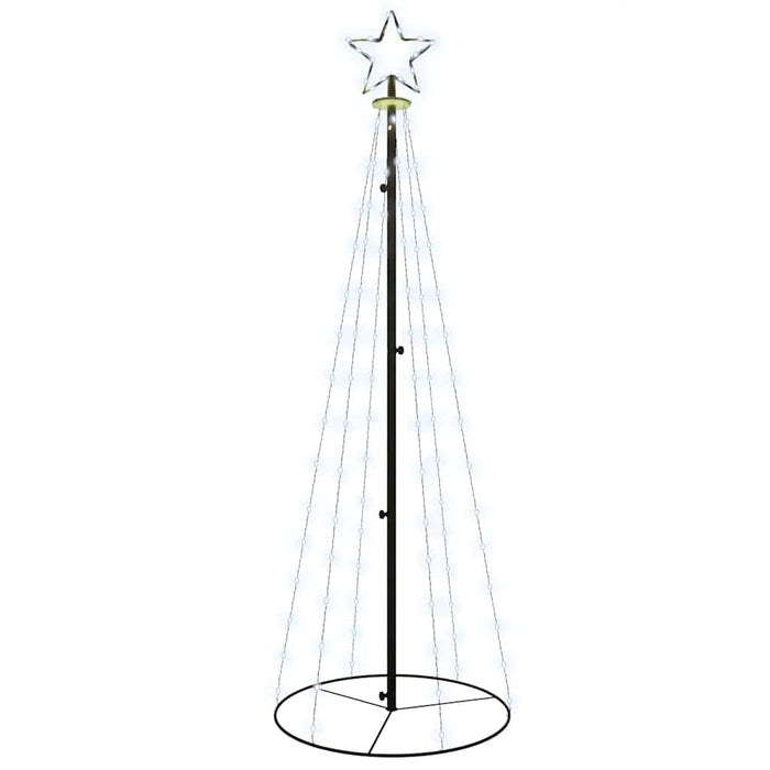 Albero di Natale a Cono Bianco Caldo 108 LED 70x180 cm 343487