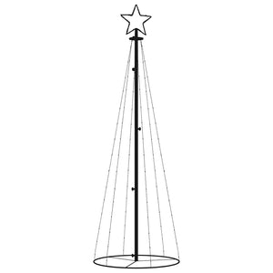 Albero di Natale a Cono Bianco Caldo 108 LED 70x180 cm 343487