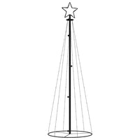Albero di Natale a Cono Bianco Freddo 108 LED 70x180 cm