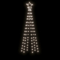 Albero di Natale a Cono Bianco Caldo 108 LED 70x180 cm 343487