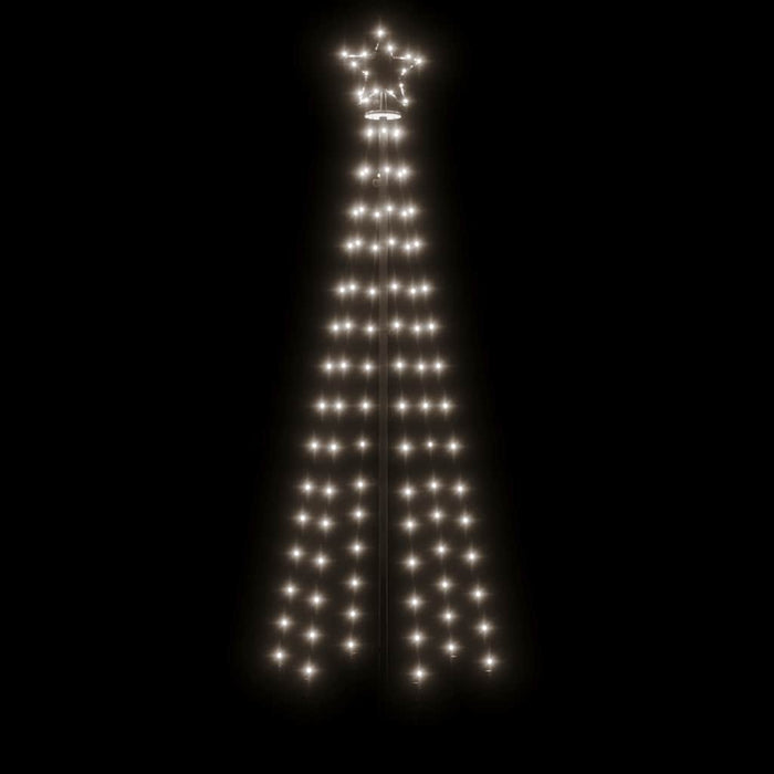 Albero di Natale a Cono Bianco Caldo 108 LED 70x180 cm 343487
