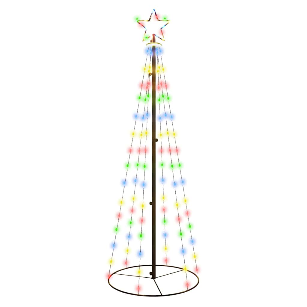 Albero di Natale a Cono Colorato 108 LED 70x180 cm 343489