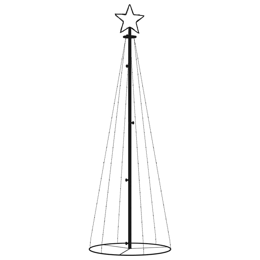 Albero di Natale a Cono Colorato 108 LED 70x180 cm 343489