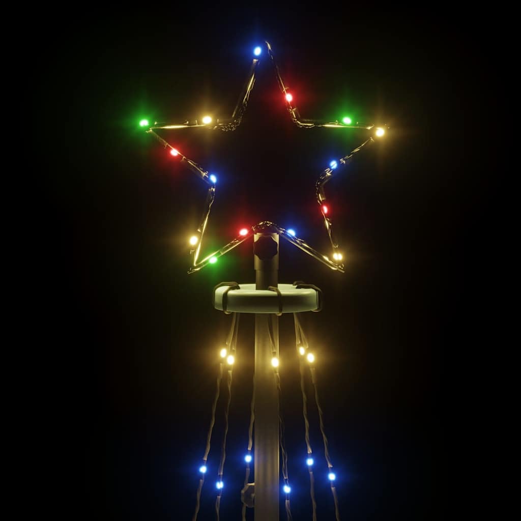 Albero di Natale a Cono Colorato 108 LED 70x180 cm 343489