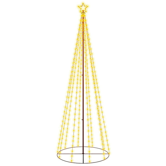 Albero di Natale a Cono Bianco Caldo 310 LED 100x300 cm 343490