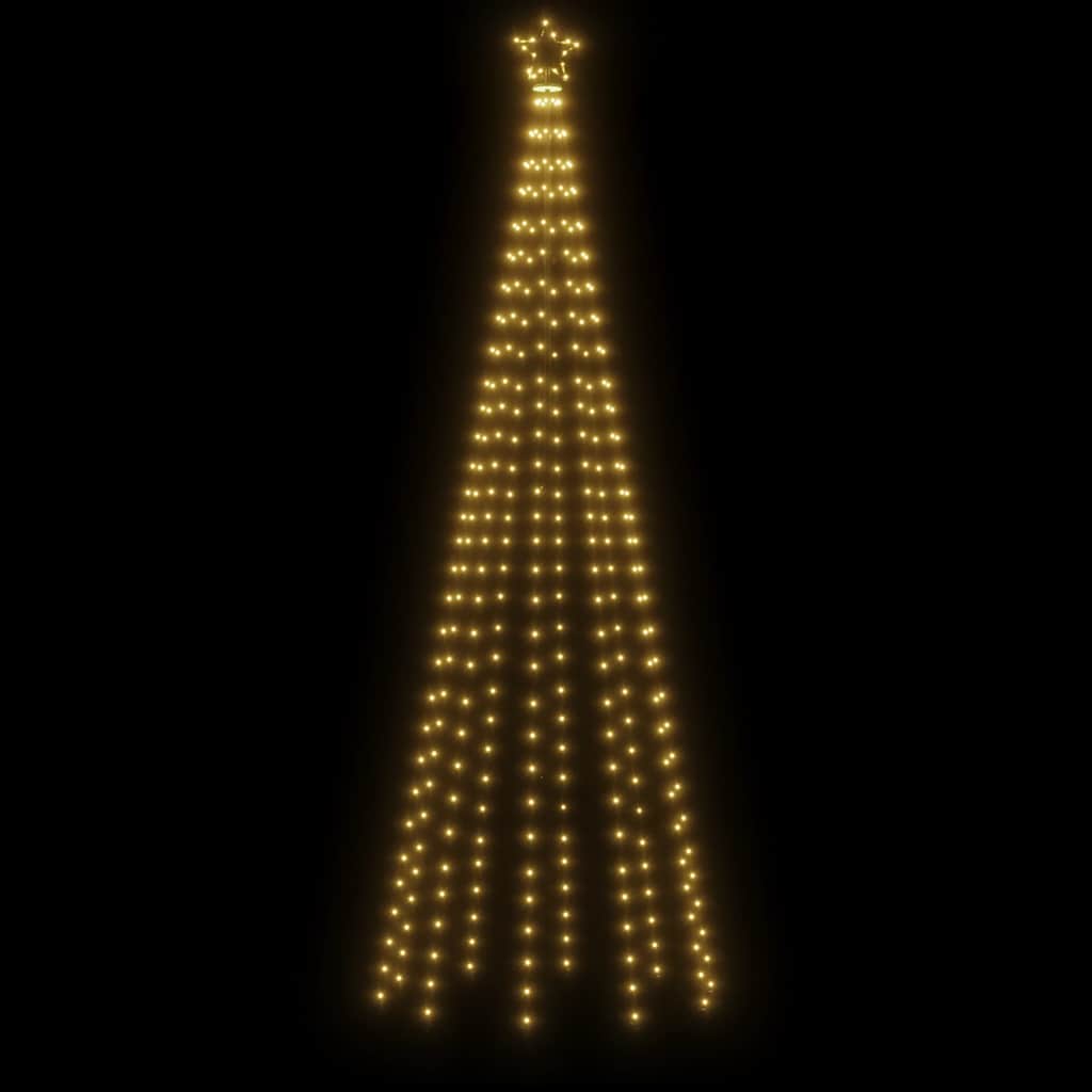 Albero di Natale a Cono Bianco Caldo 310 LED 100x300 cm 343490