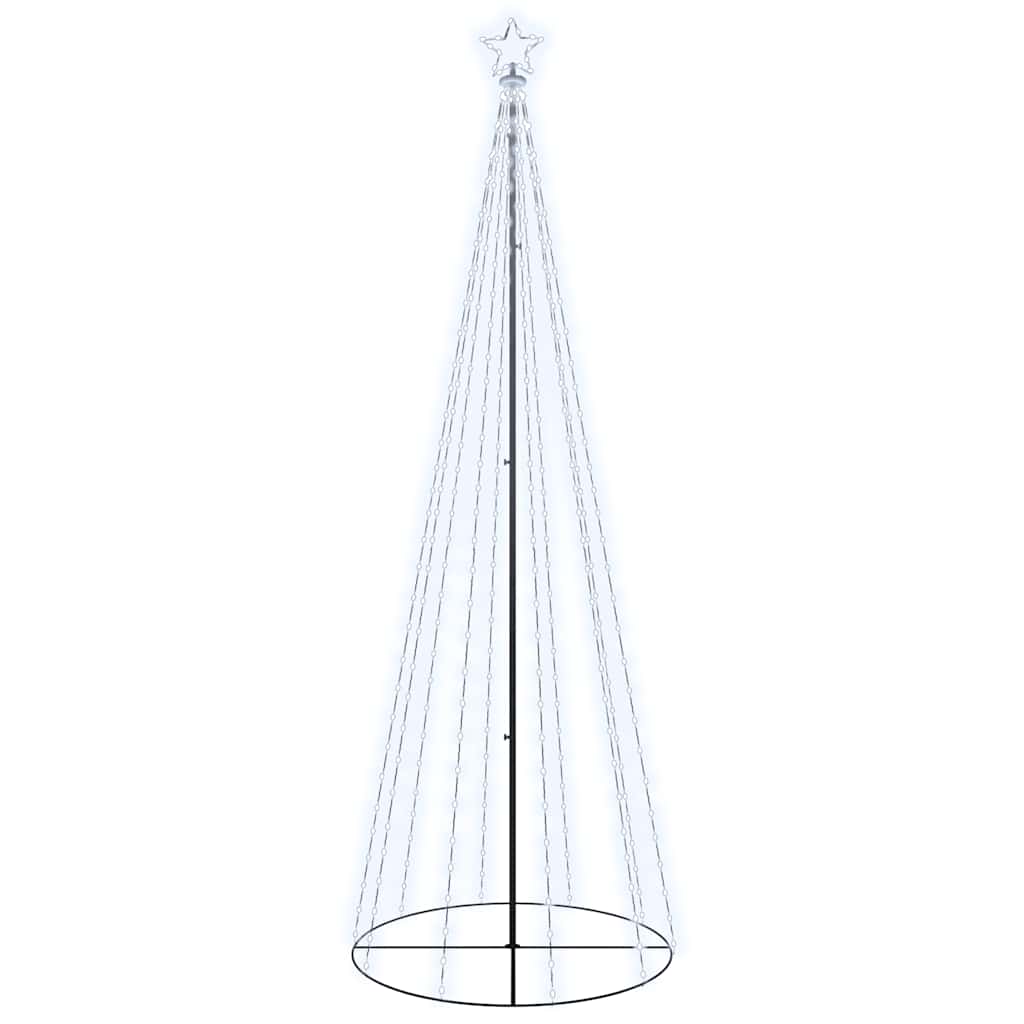Albero di Natale a Cono Bianco Freddo 310 LED 100x300 cm 343491