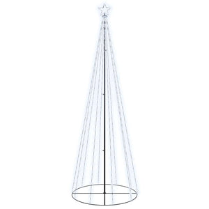 Albero di Natale a Cono Bianco Freddo 310 LED 100x300 cm 343491