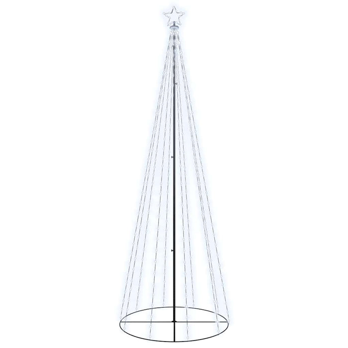 Albero di Natale a Cono Bianco Freddo 310 LED 100x300 cm 343491