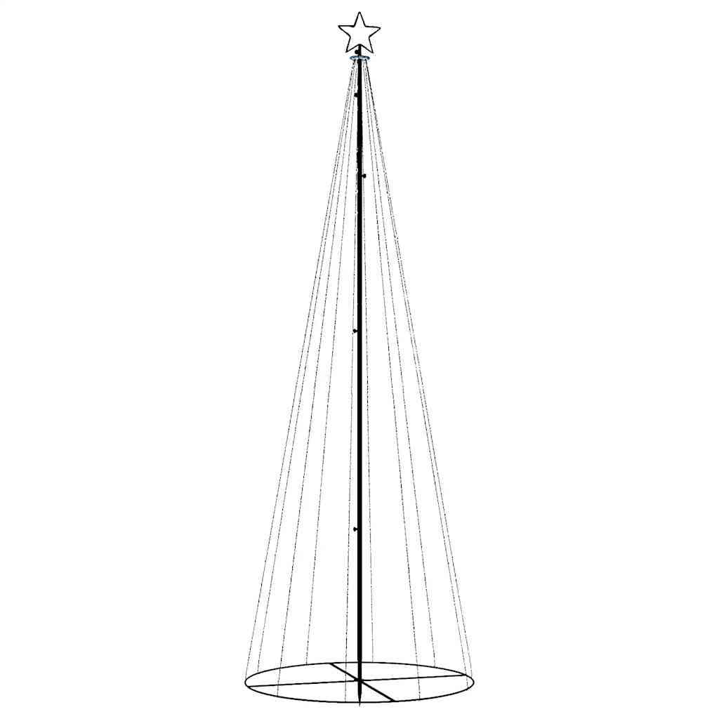 Albero di Natale a Cono Bianco Freddo 310 LED 100x300 cm cod mxl 22756