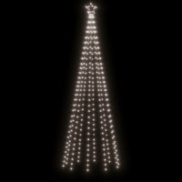 Albero di Natale a Cono Bianco Freddo 310 LED 100x300 cm 343491