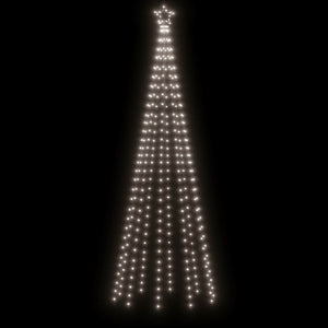 Albero di Natale a Cono Bianco Freddo 310 LED 100x300 cm 343491