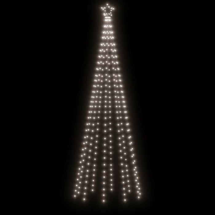 Albero di Natale a Cono Bianco Freddo 310 LED 100x300 cm 343491