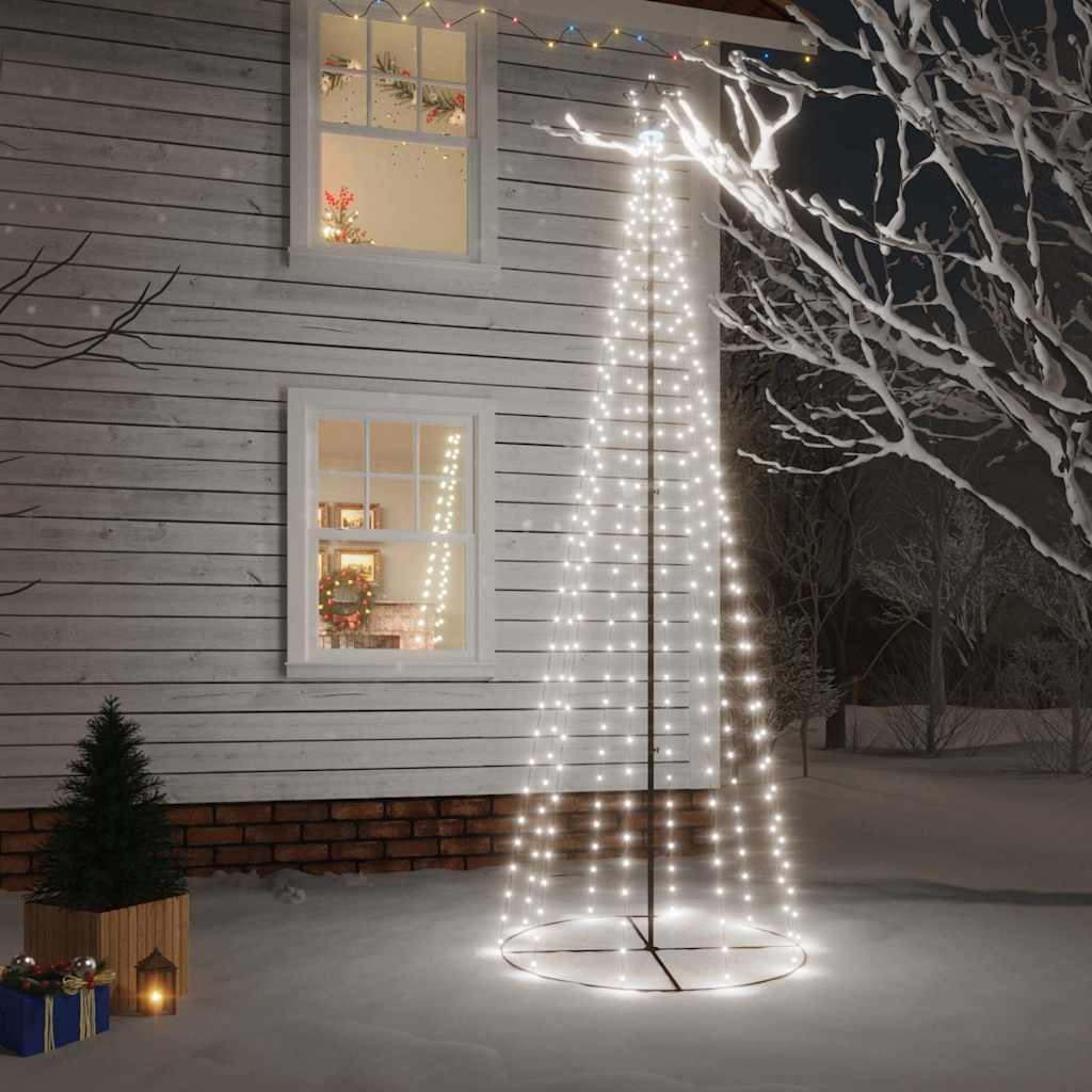 Albero di Natale a Cono Bianco Freddo 310 LED 100x300 cm cod mxl 22756
