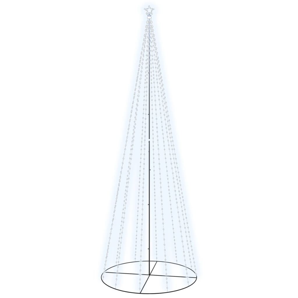 Albero di Natale a Cono Bianco Freddo 732 LED 160x500 cm cod 11697