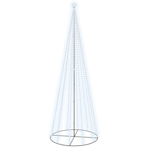 Albero di Natale a Cono Bianco Freddo 732 LED 160x500 cm cod 11697