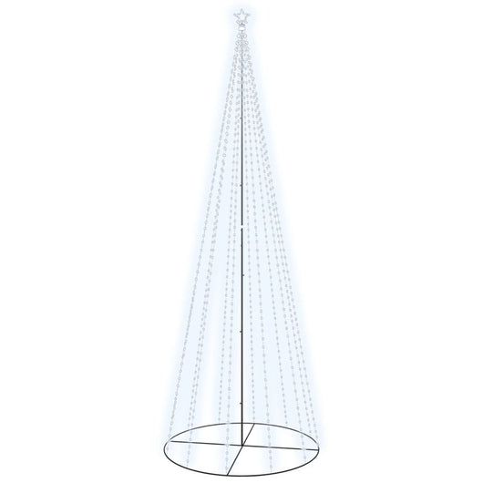 Albero di Natale a Cono Bianco Freddo 732 LED 160x500 cm cod 11697