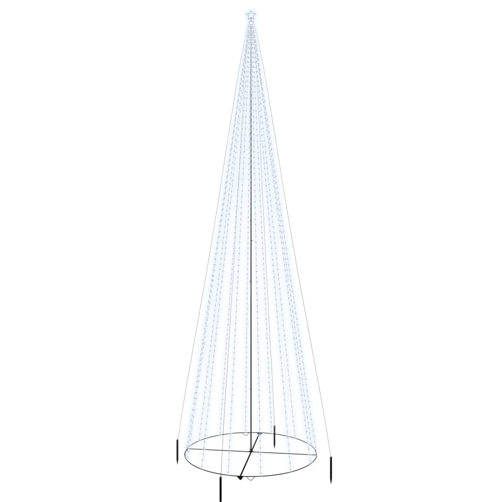 Albero di Natale a Cono Bianco Freddo 1134 LED 230x800 cm 343499