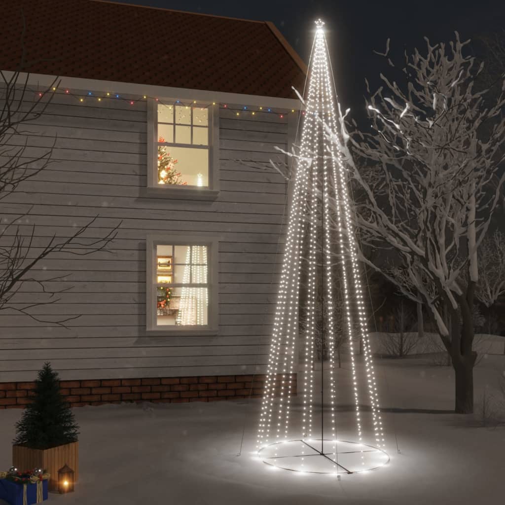 Albero di Natale a Cono Bianco Freddo 1134 LED 230x800 cm 343499