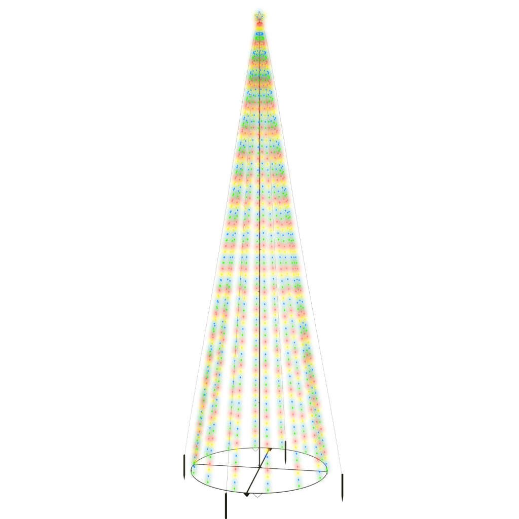 Albero di Natale a Cono Colorato 1134 LED 230x800 cm 343501