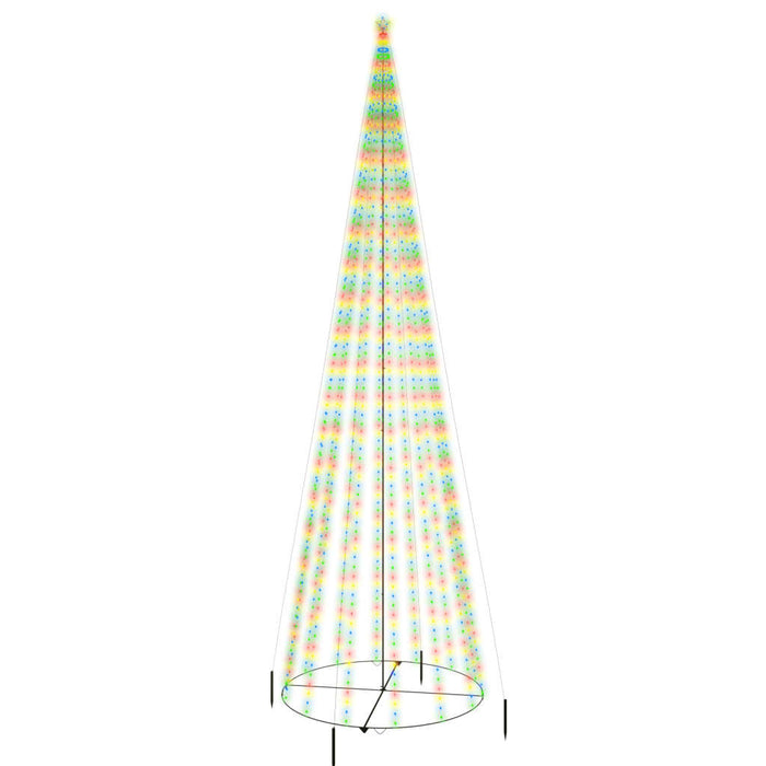 Albero di Natale a Cono Colorato 1134 LED 230x800 cm 343501
