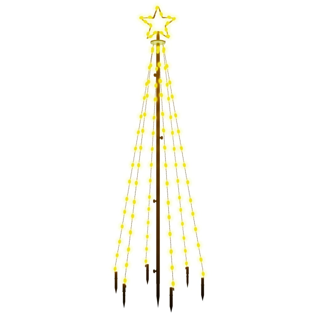 Albero di Natale con Puntale Bianco Caldo 108 LED 180 cm 343550