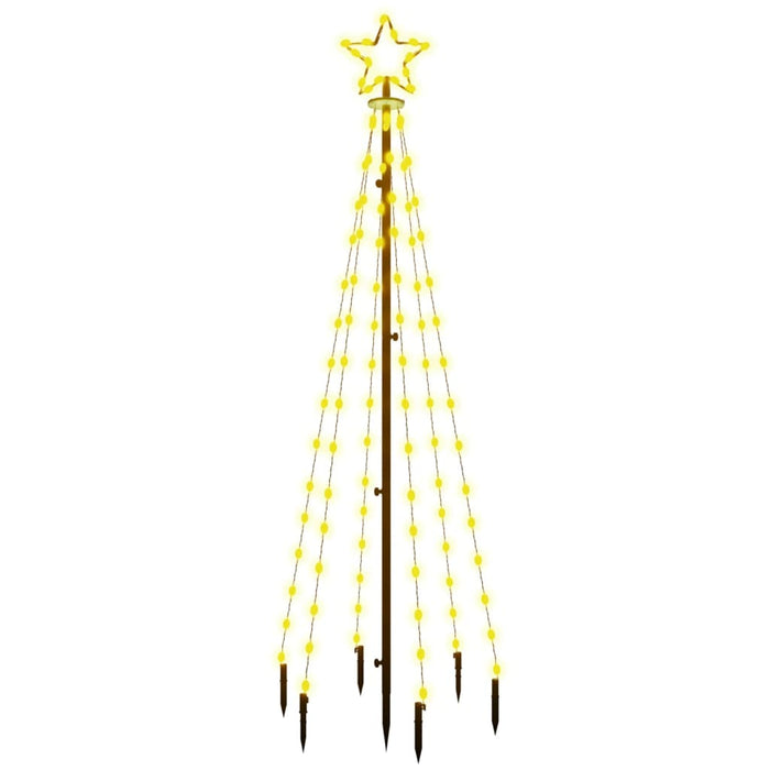 Albero di Natale con Puntale Bianco Caldo 108 LED 180 cm 343550