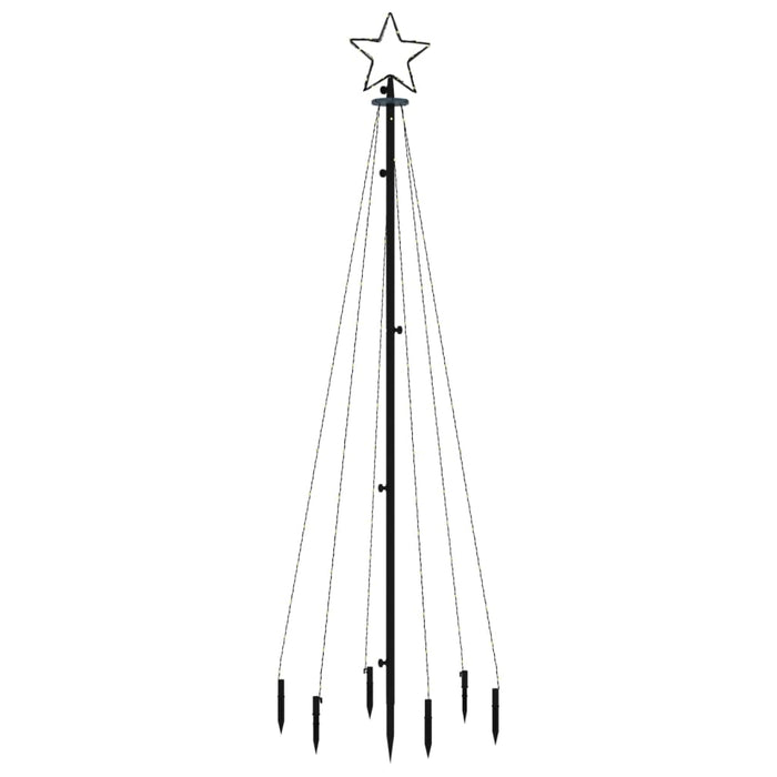 Albero di Natale con Puntale Bianco Caldo 108 LED 180 cm 343550