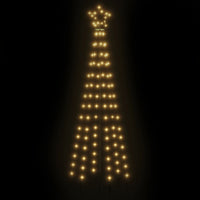 Albero di Natale con Puntale Bianco Caldo 108 LED 180 cm 343550