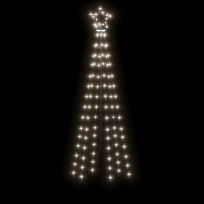 Albero di Natale con Puntale Bianco Freddo 108 LED 180 cm 343551