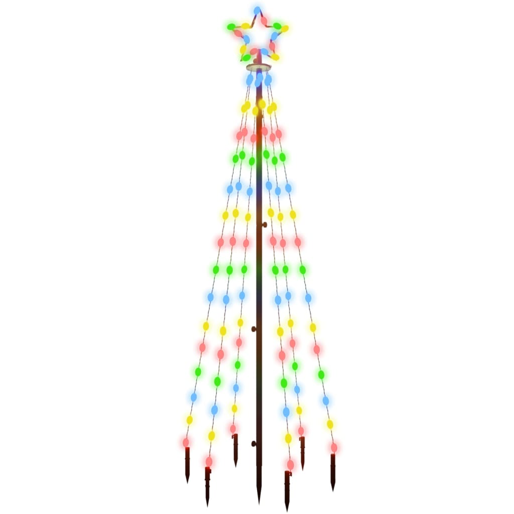 Albero di Natale con Puntale Colorato 108 LED 180 cm 343552
