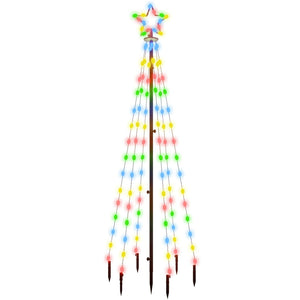 Albero di Natale con Puntale Colorato 108 LED 180 cm 343552