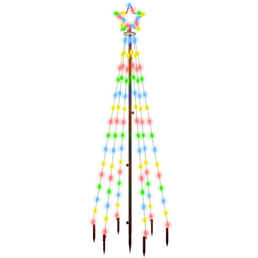 Albero di Natale con Puntale Colorato 108 LED 180 cm 343552