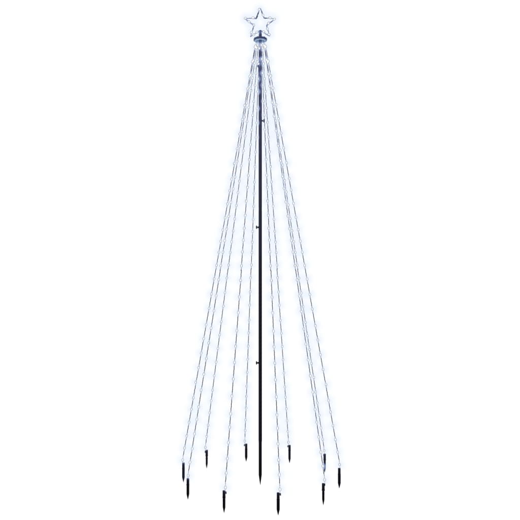 Albero di Natale con Puntale Bianco Freddo 310 LED 300 cm 343555