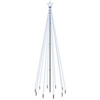 Albero di Natale con Puntale Bianco Freddo 310 LED 300 cm 343555