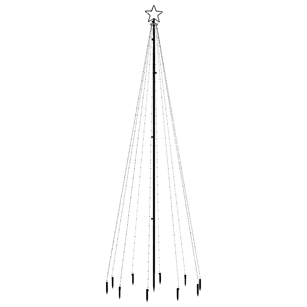 Albero di Natale con Puntale Bianco Freddo 310 LED 300 cm 343555