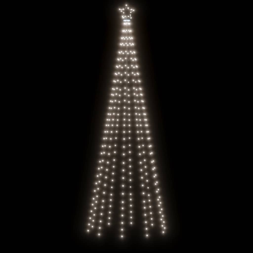 Albero di Natale con Puntale Bianco Freddo 310 LED 300 cm 343555
