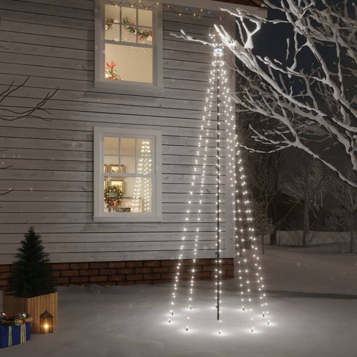 Albero di Natale con Puntale Bianco Freddo 310 LED 300 cm 343555