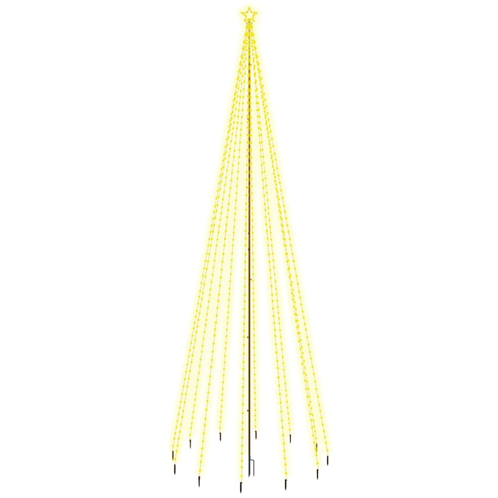 Albero di Natale con Puntale Bianco Caldo 732 LED 500 cm 343558