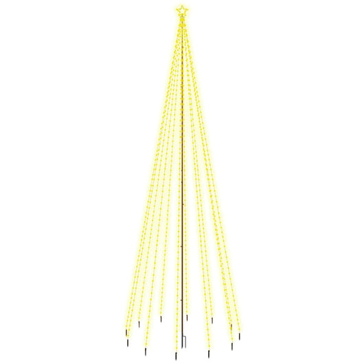 Albero di Natale con Puntale Bianco Caldo 732 LED 500 cm 343558