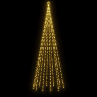 Albero di Natale con Puntale Bianco Caldo 732 LED 500 cm 343558
