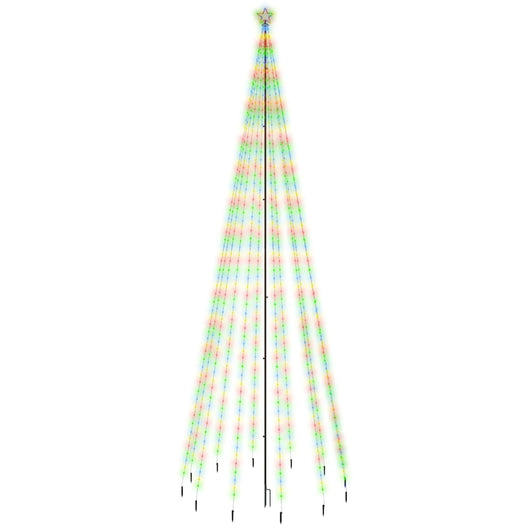 Albero di Natale con Puntale Colorato 732 LED 500 cm 343560