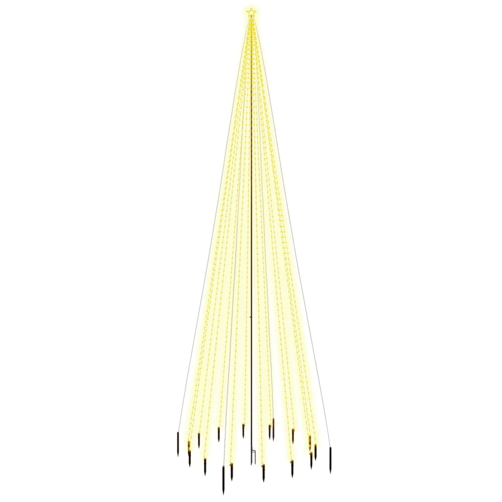Albero di Natale con Puntale Bianco Caldo 1134 LED 800 cm 343562