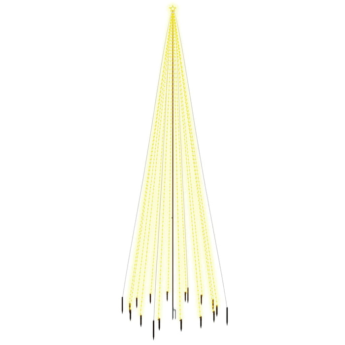Albero di Natale con Puntale Bianco Caldo 1134 LED 800 cm 343562