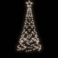 Albero di Natale con Puntale Bianco Freddo 200 LED 180 cm 343567