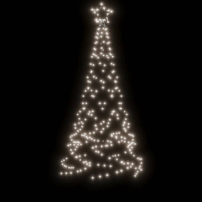 Albero di Natale con Puntale Bianco Freddo 200 LED 180 cm 343567