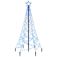 Albero di Natale con Puntale Blu 200 LED 180 cm 343569